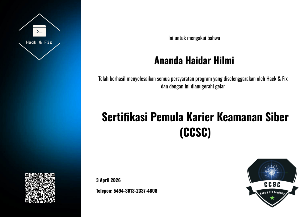 Cybersecurity Career Entry Certification